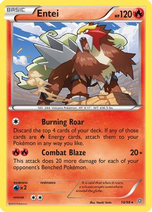 Entei (14) (14) 014 XY Ancient Origins - Rare