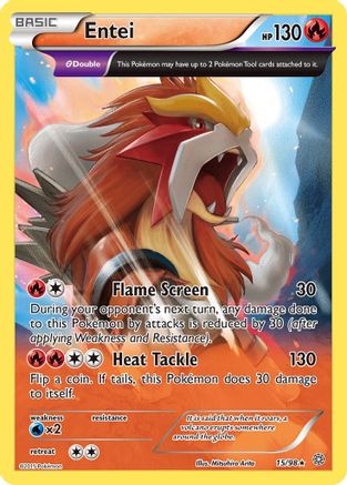 Entei (15) (15) 015 - Holofoil XY Ancient Origins - Holo Rare