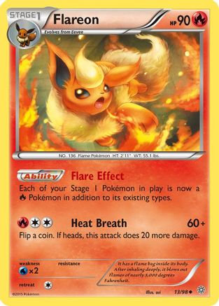 Flareon 013 - Reverse Holofoil XY Ancient Origins - Uncommon