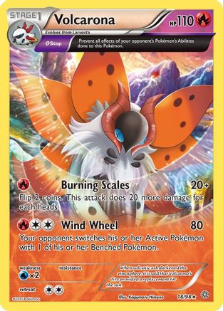Volcarona (18) (18) 018 - Reverse Holofoil XY Ancient Origins - Rare