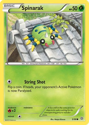 Spinarak 005 XY Ancient Origins - Common