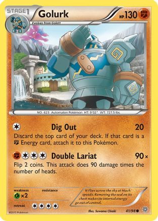 Golurk (41) (41) 041 - Reverse Holofoil XY Ancient Origins - Common