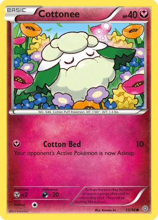 Cottonee 055 - Reverse Holofoil XY Ancient Origins - Common