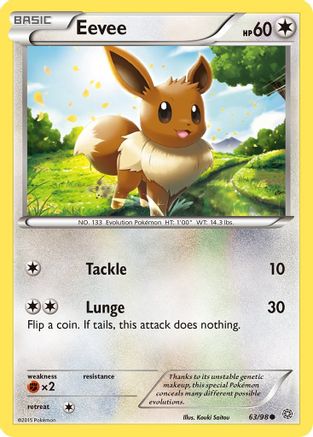 Eevee 063 - Reverse Holofoil XY Ancient Origins - Common