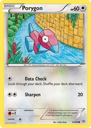 Porygon 064 - Reverse Holofoil XY Ancient Origins - Common