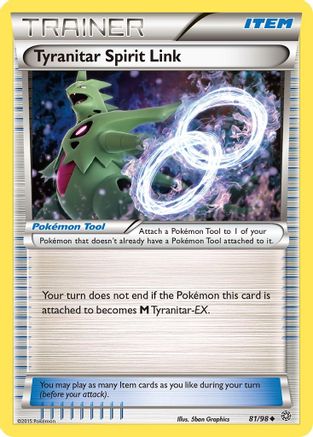Tyranitar Spirit Link 081 - Reverse Holofoil XY Ancient Origins - Uncommon
