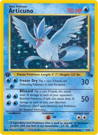 Articuno (2) (2) 002 - 1st Edition Holofoil Fossil - Holo Rare