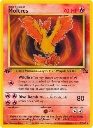 Moltres (27) (27) 027 - Unlimited Fossil - Rare