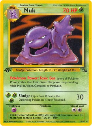 Muk (28) (28) 028 - Unlimited Fossil - Rare