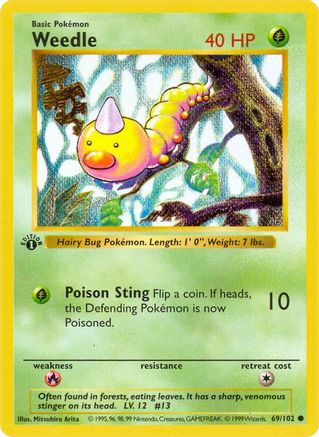 Weedle 069 - 1st Edition Base Set Shadowless - Common