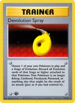 Devolution Spray/102 - 1st Edition Base Set Shadowless - Rare