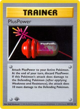 PlusPower 084 - 1st Edition Base Set Shadowless - Uncommon