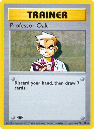 Professor Oak 088 - 1st Edition Base Set Shadowless - Uncommon