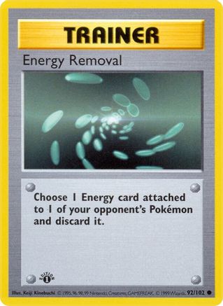 Energy Removal 092 - 1st Edition Base Set Shadowless - Common