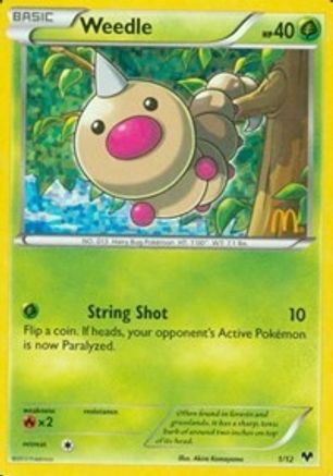 Weedle - 1/12/12 - Holofoil McDonalds Promos 2014 - Promo