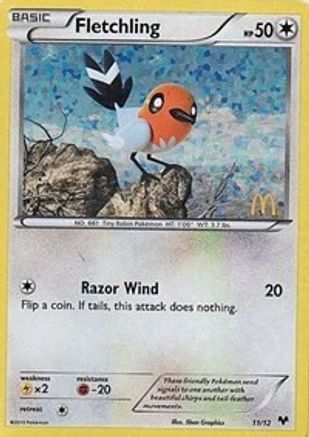 Fletchling - 11/12/12 - Holofoil McDonalds Promos 2014 - Promo