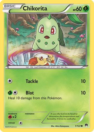 Chikorita 001 - Reverse Holofoil XY BREAKpoint - Common