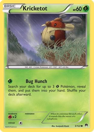 Kricketot 005/122 - Reverse Holofoil XY BREAKpoint - Common