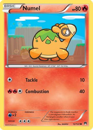 Numel 012 - Reverse Holofoil XY BREAKpoint - Common