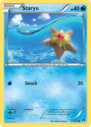 Staryu 025 - Reverse Holofoil XY BREAKpoint - Common