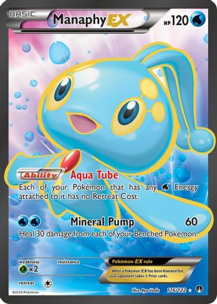 Manaphy EX (Full Art) 116 - Holofoil XY BREAKpoint - Ultra Rare