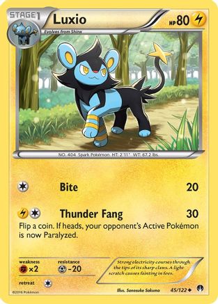 Luxio 045/122 - Reverse Holofoil XY BREAKpoint - Uncommon