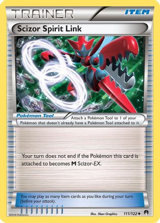 Scizor Spirit Link 111 - Reverse Holofoil XY BREAKpoint - Uncommon
