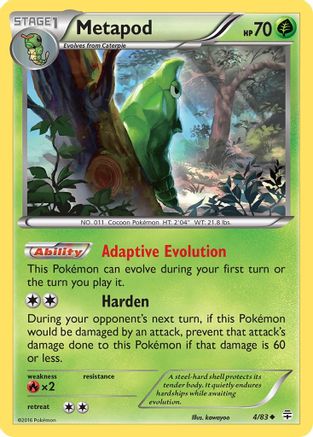 Metapod 004 Generations - Uncommon