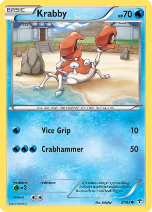 Krabby - Reverse Holofoil Generations - Common