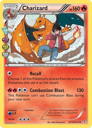 Charizard RC5 - Holofoil Generations Radiant Collection - Uncommon