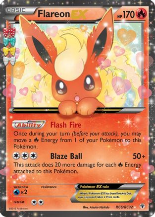 Flareon EX RC6 - Holofoil Generations Radiant Collection - Ultra Rare