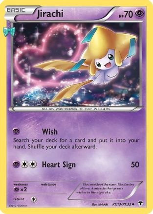 Jirachi RC13 - Holofoil Generations Radiant Collection - Uncommon