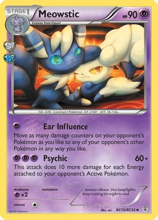 Meowstic RC15 - Holofoil Generations Radiant Collection - Uncommon