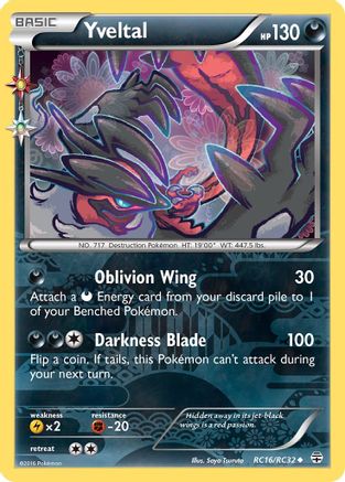 Yveltal RC16 - Holofoil Generations Radiant Collection - Uncommon
