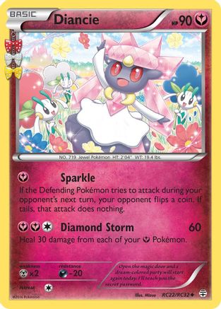 Diancie RC22 - Holofoil Generations Radiant Collection - Uncommon