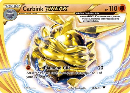 Carbink BREAK 051 - Holofoil XY Fates Collide - Rare BREAK