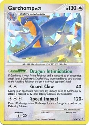 Garchomp - 5/147 (Cracked Ice Holo)/147 - Holofoil Deck Exclusives - Rare