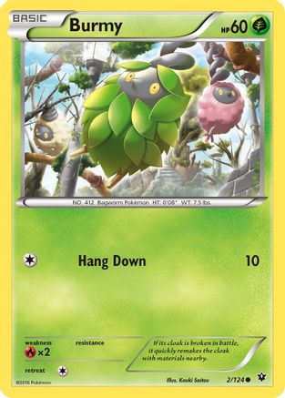 Burmy 002 - Reverse Holofoil XY Fates Collide - Common