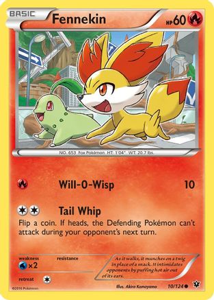 Fennekin (10) (10) 010 - Reverse Holofoil XY Fates Collide - Common