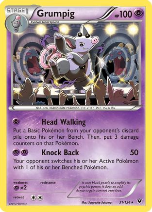 Grumpig 031 XY Fates Collide - Rare