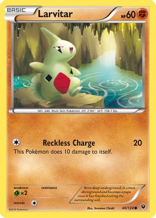 Larvitar (40) (40) 040 - Reverse Holofoil XY Fates Collide - Common