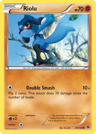 Riolu (45) (45) 045 - Reverse Holofoil XY Fates Collide - Common