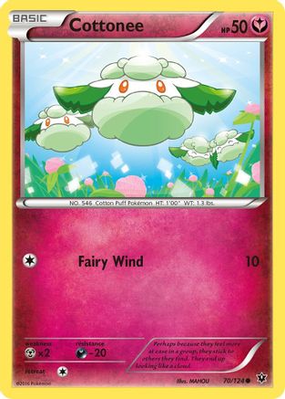 Cottonee 070 - Reverse Holofoil XY Fates Collide - Common