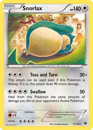 Snorlax 077 - Reverse Holofoil XY Fates Collide - Rare