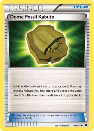 Dome Fossil Kabuto 096 XY Fates Collide - Uncommon