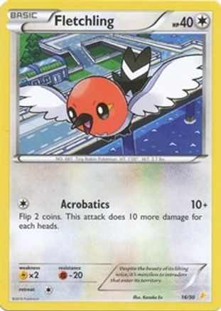 Fletchling XY Trainer Kit Pikachu Libre & Suicune - Common