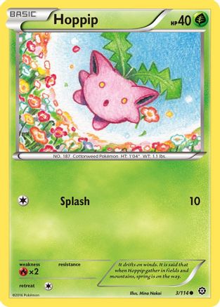 Hoppip 003 - Reverse Holofoil XY Steam Siege - Common