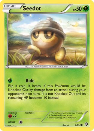 Seedot 009 - Reverse Holofoil XY Steam Siege - Common
