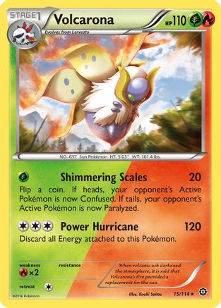 Volcarona 015 - Reverse Holofoil XY Steam Siege - Rare