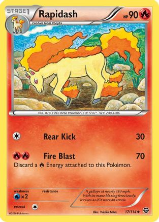 Rapidash 017 XY Steam Siege - Uncommon